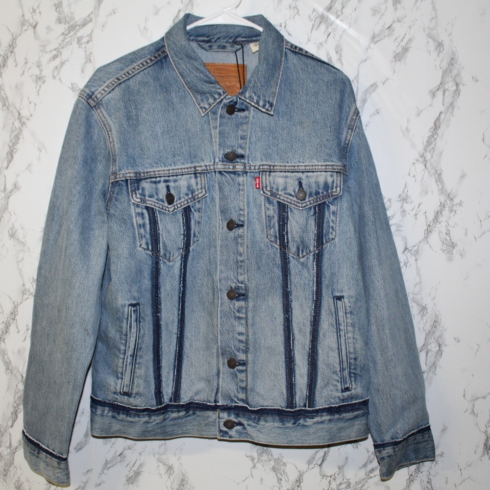 Levi's Denim Trucker Inside Out Jacket Retro RARE! - Picture 4 of 8